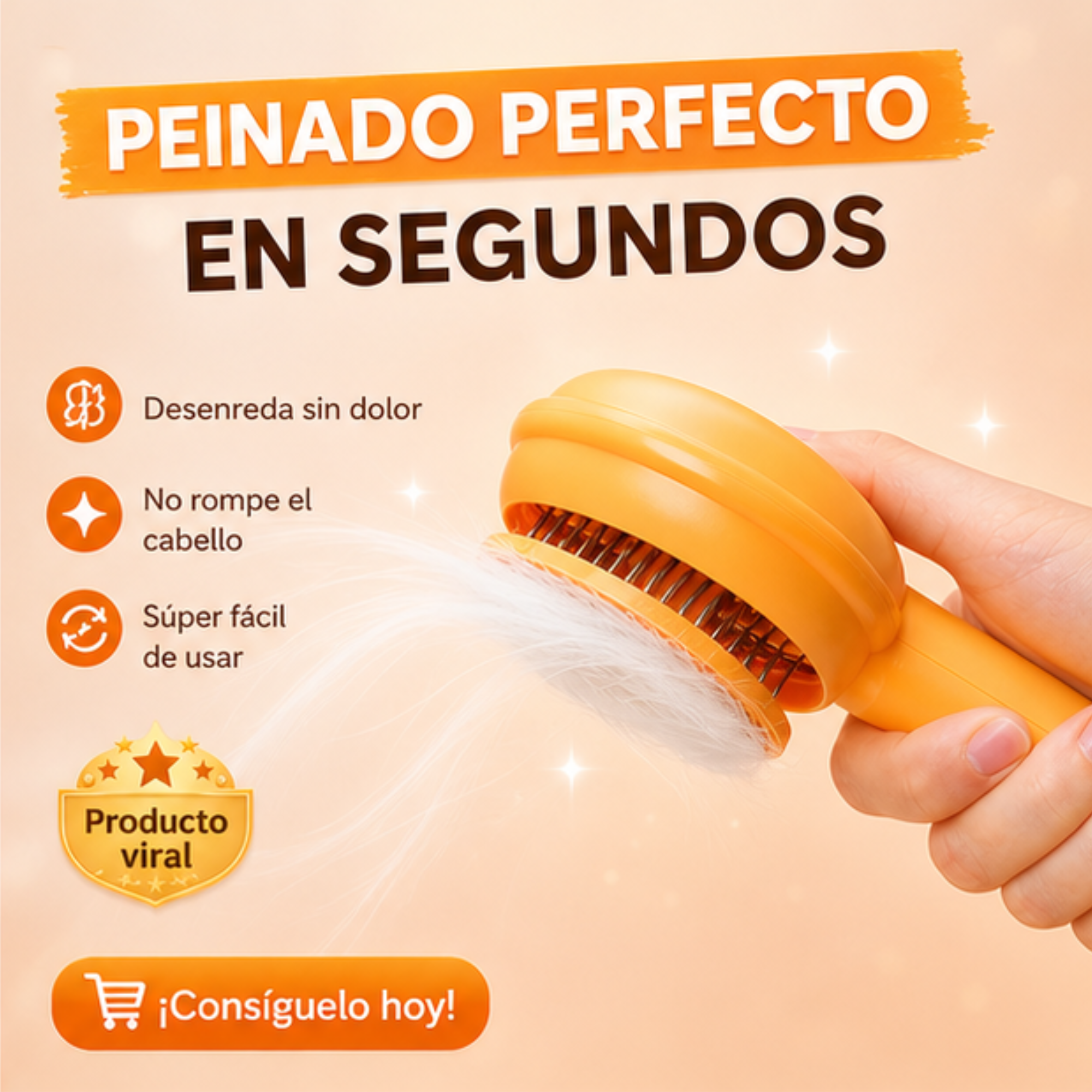 Peine Auto Limpiante Para Gatos